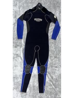 Vintage Billabong Wetsuit Mens XL Black Blue 2001 Series 4/3mm